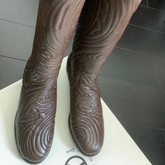 MERE Women's Brown Leather Boots, Size: 8M, Made in Brazil - Picture 13 of 15